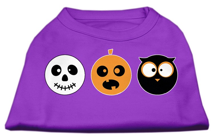 The Spook Trio Screen Print Dog Shirt Purple XL